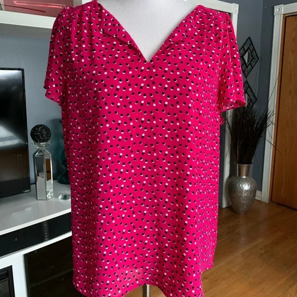 ELLE Polka Dot Blouse